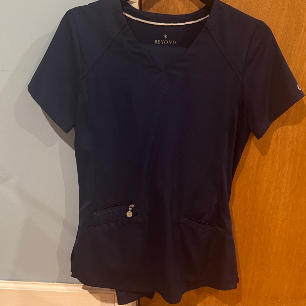 Women's Navy Scrub Top and Joggers